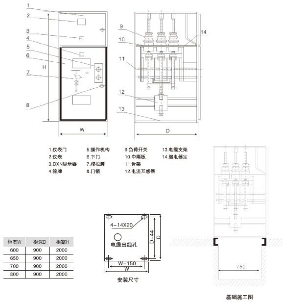 HXGN17-12型单元式交流金属封闭环网开关设备