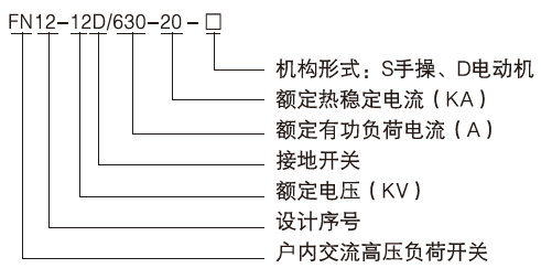 FN12-12D/T630-20户内高压负荷开关1