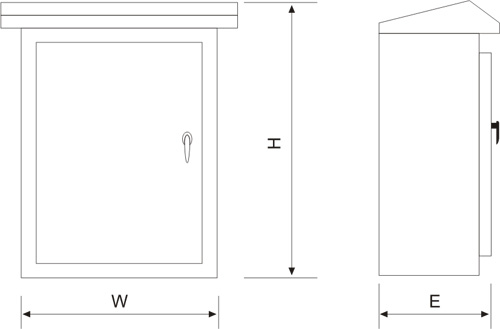 户外不锈钢防护箱外形尺寸图