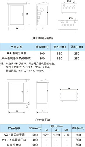 不锈钢户外端子箱、分线箱